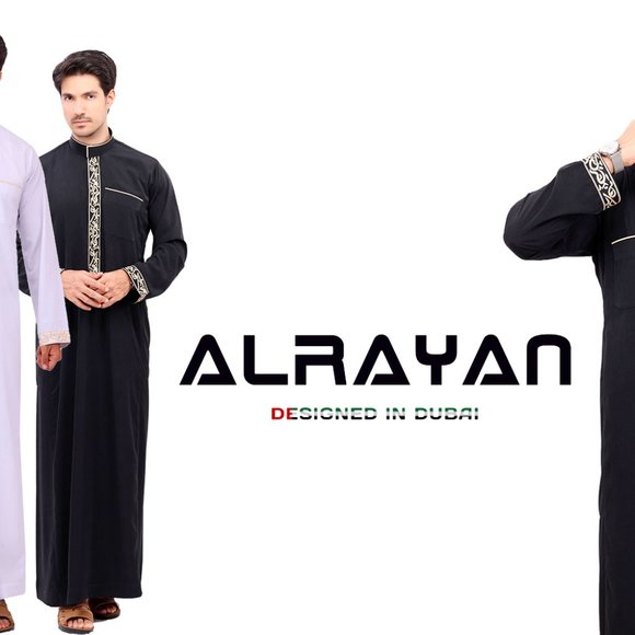 Men Arab thoub Dishdash Long Sleeve Thobe Islamic Robe Kaftan Abaya Dress - Picture 12 of 14